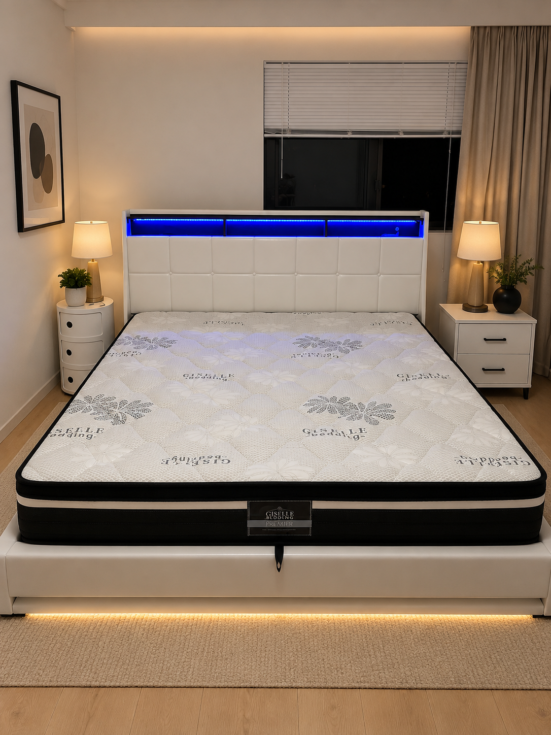 Savior King bed frame Gas lift storage with led light - Image 3
