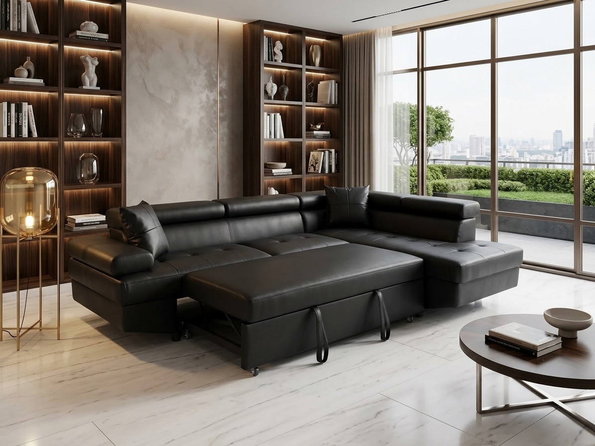 Maimi Lshape Sofa bed adjustable headset - Image 2