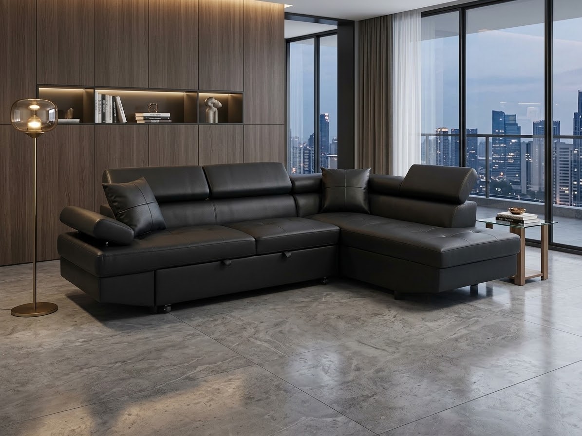 Maimi Lshape Sofa bed adjustable headset - Image 3