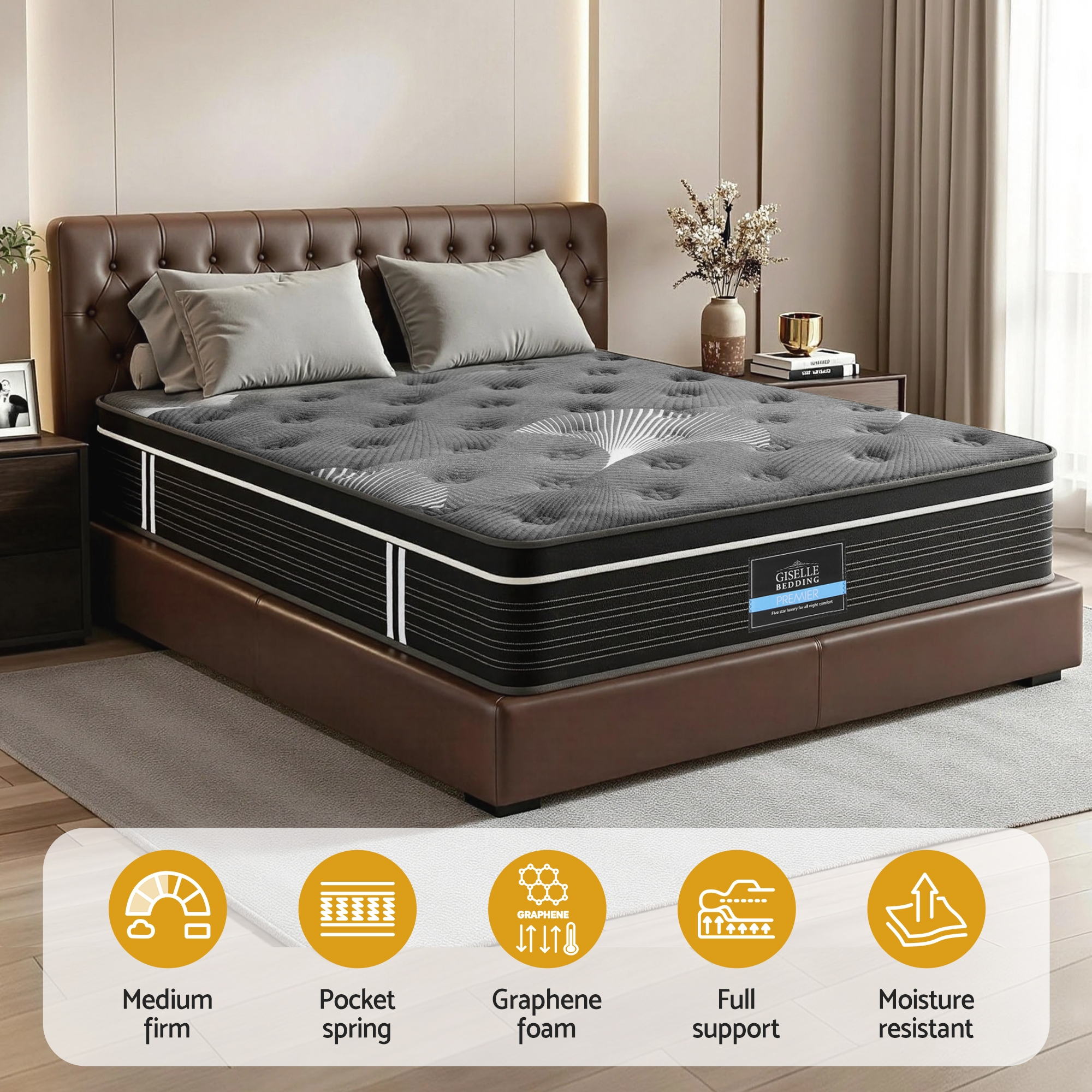 Atlas Queen size mattress 35cm medium - Image 9