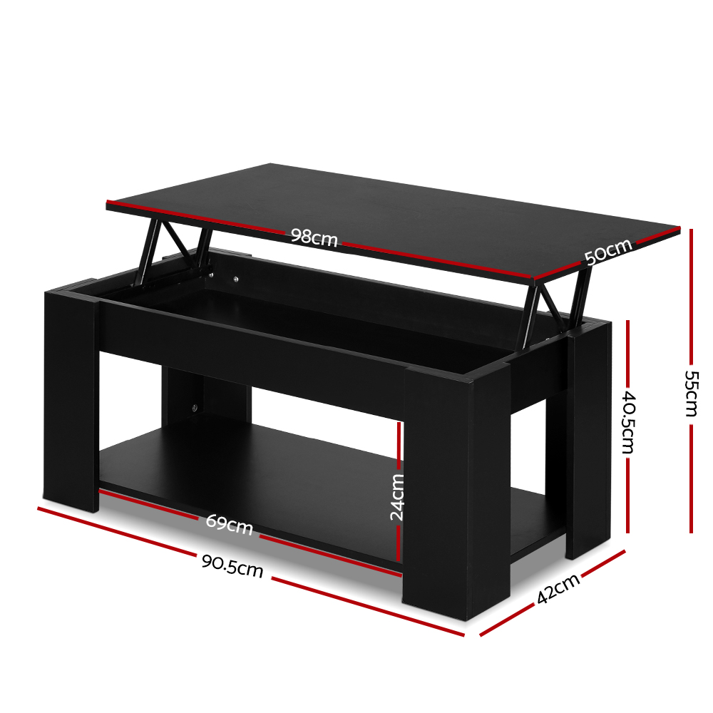 Cof-Lift Coffee table storage black - Image 3