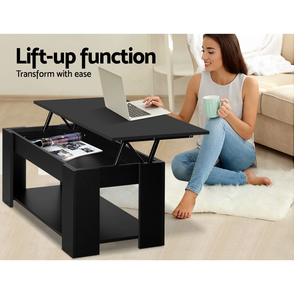 Cof-Lift Coffee table storage black - Image 2