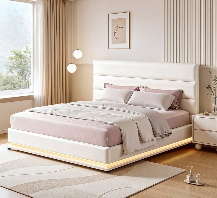 Lomi Queen bed frame with led light & Remote - Image 6