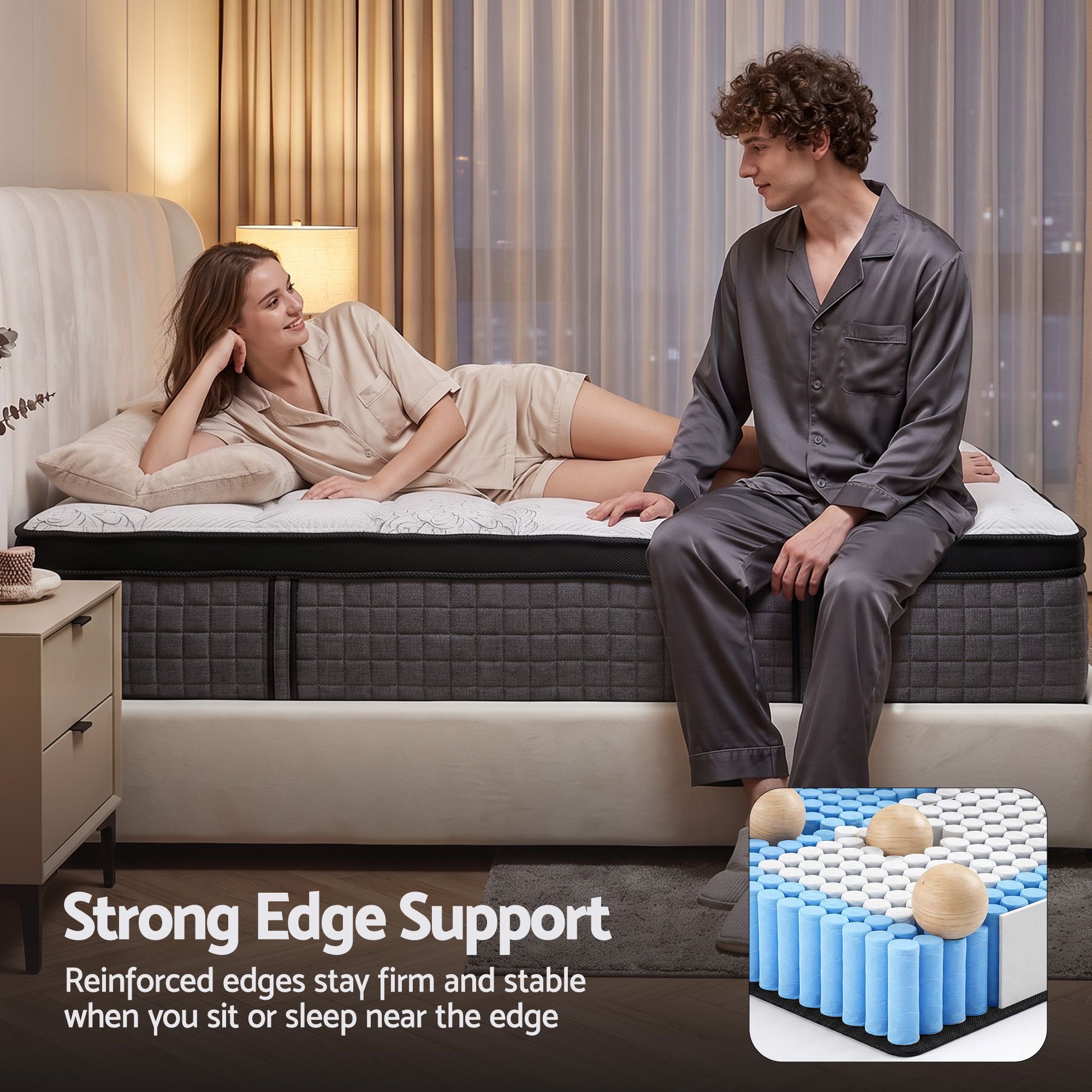 Maz 34cm Mattress 9 Zone Latex Foam Queen - Image 8