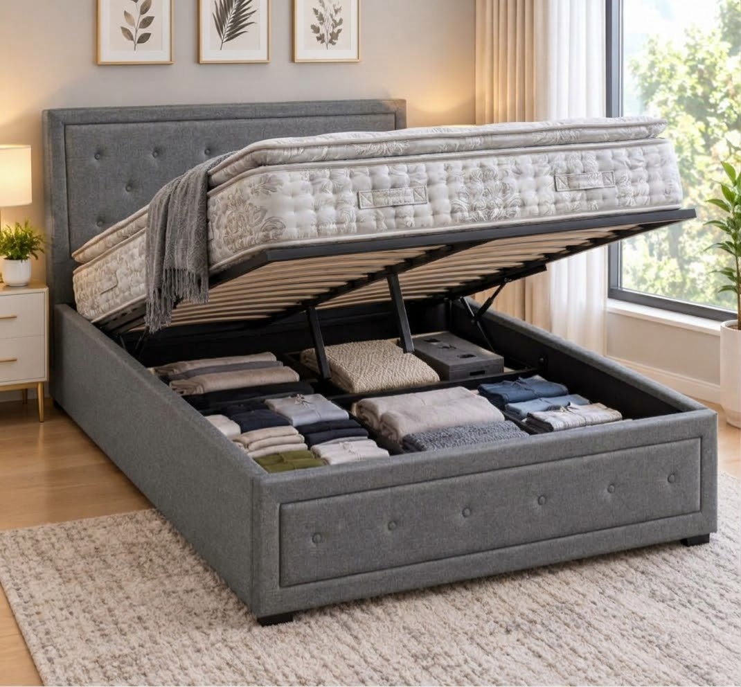 Teeyo Double Grey Gas lift bed frame - Image 6