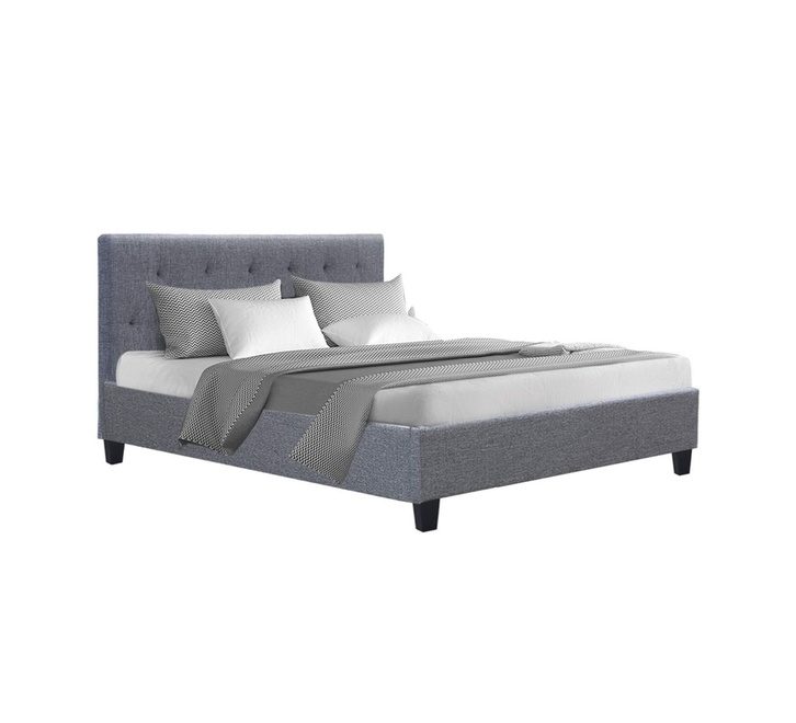 Vanke Double bed frame grey fabric - Image 4